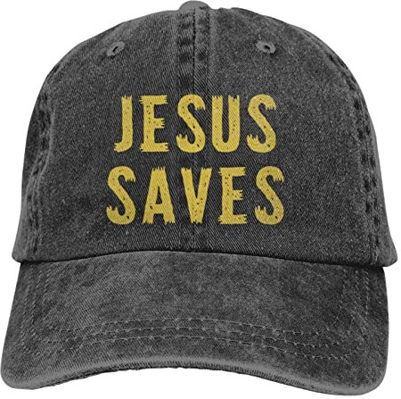 Lawenp Vintage Baseball Cap Jesus Saves Denim Hats Verstellbare Trucker Hats Dad Cap