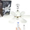 Ceiling Fan with Lights and Remote, E27 Bayonet Screw in Ceiling Fans Lights, Dimmable Led Outdoor Lights with Fan, 52cm Small Bulb Fans for Bedroom Kitchen Bathroom Garage
