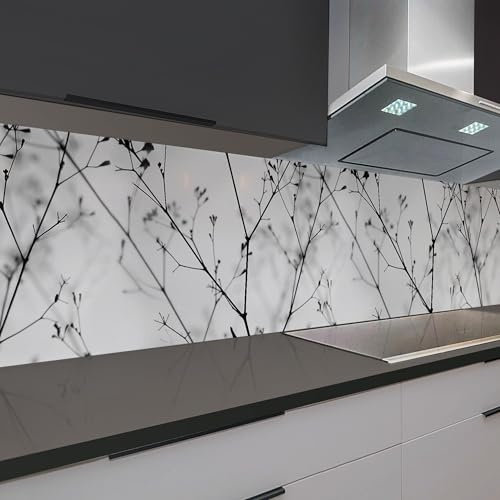 Rodnik Küchenrückwand robuste ABS-Kunststoff Platte Monolith in Deluxe Qualität, Direktdruck. MOTIVAUSWAHL (Zweige, 60x400 cm)