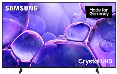 Samsung Crystal UHD U8079F 4K 55 Zoll (138 cm) LED Fernseher, Crystal Prozessor 4K, MetalStream Design, SmartThings, AI Upscaling, Gaming Hub, Knox Security, Kostenlose Inhalte, Smart TV (2025)