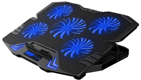 KOMBIUDA Base Di Raffreddamento Per Notebook Con 5 Ventole Rete Robusta Supporta Vari Formati Di Laptop Pad Di Raffreddamento Silenzioso