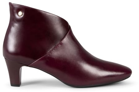 miMaO Botines de elegantes de tacón bajo en piel BURDEOS, EU 39