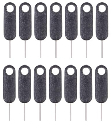 NUSITOU 15 Piezas de Herramientas para Extracción de Tarjeta Sim, Aguja de Expulsión de Aleación de Aluminio, Portátil y Resistente para Teléfonos Móviles y Tabletas