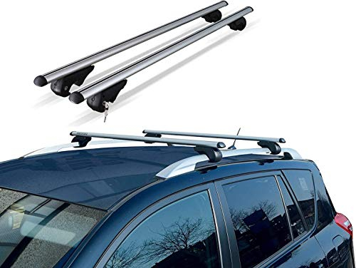 Lockable Heavy Duty Streamline Aluminium Car Roof Rail Cross Bars Rack For to fit Dacia Duster 2008>