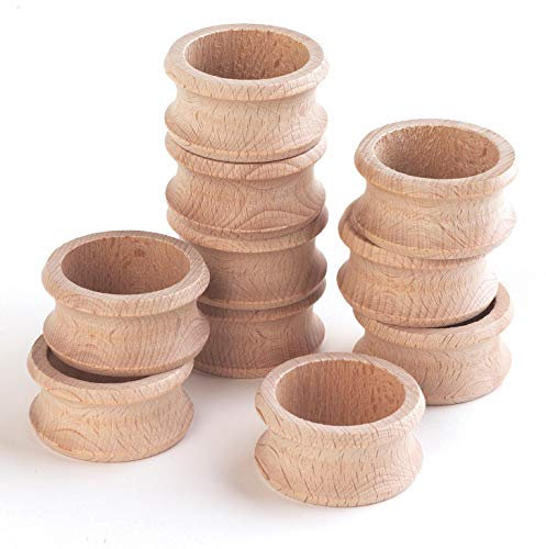TickiT 73905 Wooden Napkin Rings Pack of 10,4.7cm