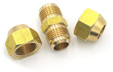 Klimaanlagen-Kupferrohrverlängerung für Gelenk-Doppelverbinder, Zwischenverbindung, zum sofortigen Anschluss, ohne Schweißen, Kupferrohrdurchmesser 6–19 mm, Schlagmutter 6,53 mm