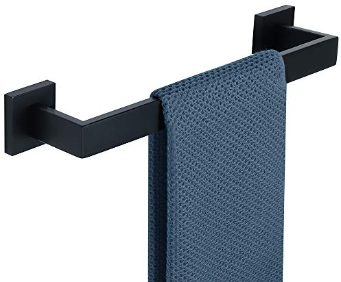 Sayayo Towel Rails Wall Mounted Bathroom Towel Holder 40CM Towel Bar, SUS-304 Stainless Steel Matte Black Finish