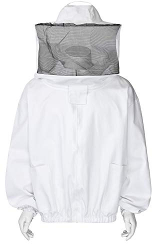 Germerott Bienentechnik Imkerjacke mit Reißverschluss und abnehmbarer Hut Schleier Kombination (S)