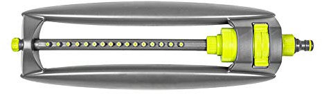 Lawn Sprinkler for Garden Watering - Oscillating Bar Sprinkler with Quick-Click Hose Connector, Covers up to 336 sqm - Adjustable Spray Range, Grass Irrigation Tool, Hozelock and Gardena Compatible GL