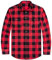 J.VER Men's Flannel Shirt Red Black Long Sleeve Cotton Checked Shirts Button Down Lumberjack Regular Fit Winter Warm Thick Plaid Shirt with Pockets 5XL