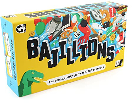 Ginger Fox Bajillions Family Party Game The Fun Family Number Game Where The Stakes Are High In A Race To Be The First Player to Win 3 Bajillions