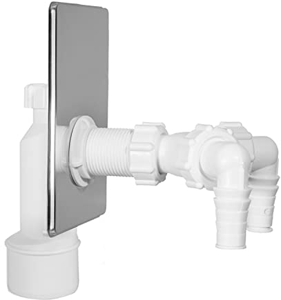 Unterputz Siphon Waschmaschine Ø 50 mm doppelt Edelstahl