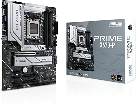 ASUS Prime X670-P AMD X670 AM5 Ryzen™ Desktop 9000 8000 & 7000 ATX Motherboard with Three M.2 Slots, DDR5, USB 3.2 Gen 2x2 Type-C®, USB4® Header, and 2.5Gb Ethernet