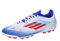 adidas Unisex F50 League Football Boots Artificial Ground Fußballschuhe, Cloud White/solar red/Lucid Blue, 45 1/3 EU