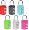 6 pcs candado combinacion,Candado Taquilla,Candados de Acero Inoxidable,para Puerta de Verja,Lockers, Maleta de Equipaje,Cerraduras de Equipaje,Archivadores, Caja de Herramientas