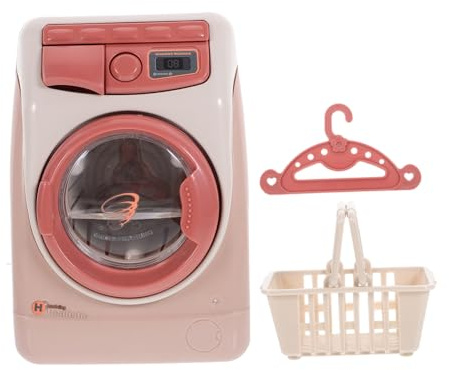 TOYANDONA Juego de rol Lavadora Juguetes para Niños Mini Electrodoméstico Plástico Educativo Casa de Muñecas Accesorios para Promover Habilidades Prácticas