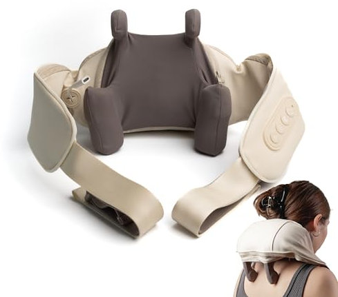 Lifenaxx LX-046, massaggiatore per il collo con riscaldamento - Massaggiatore per il collo e le spalle - Per il collo, le spalle, le gambe e la schiena, con velocità e 2 modalità regolabili