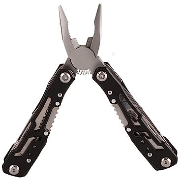 Qcwwy Herramienta de Plegado de Acero Inoxidable Alicates de Alicates de Multifunción Tamaño Compacto con Bloqueo de Seguridad para Viajes de Supervivencia para Acampar Al Aire Libre