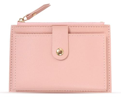 AOOTUERL Monedero Mujer Pequeño, Cartera Mujer Pequeña, Monedero de Cuero PU para Mujer, Cartera Pequeña Formato Corto con Cremallera, 6 Ranuras para Tarjetas y Bolsillo