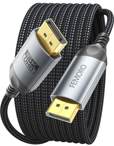 DisplayPort 2.1 Cable, 80Gbps 8K@120Hz 4K@240Hz 2K@360Hz 10ft Long DP