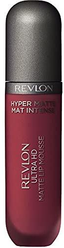 Revlon Ultra HD Matte Lip Mousse, Langhaftender, cremiger Flüssig-Lippenstift in Pflaume / Beere, 815 Red Hot, 5,9 ml