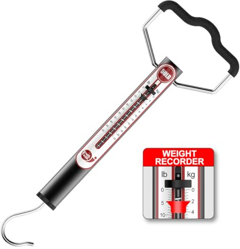 SNAIL TRAIL 50 LB Aluminum Spring Fish Scale with Peak Marker & Zero Reset