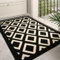Braozaiw Carpet, Suitable for Outdoor and Indoor Doormat, Dirt Trapper Mat Indoor, Non-Slip Machine Washable Doormat for Dog, Entrance, Front Door, Hallway L (80 x 120 Cm, Diamond Grid)