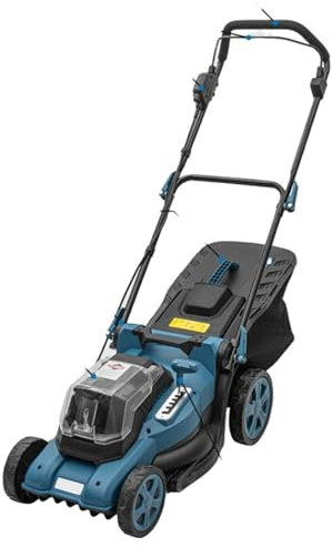 DISHENGZHEN Cortacésped inalámbrico, cortacésped de Iones de Litio de 40 V con Motor sin escobillas, cortacésped Ligero de 16 Pulgadas, 6 ajustes de Altura de Corte Cortacésped eléctrico