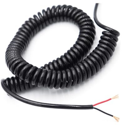 MRVAKDYDI Bobina Retrattile in Filo Elastico multicore, 3 Core 2 Core, 22AWG/18AWG/15AWG/13AWG 2,5 Metri 5 Metri 7,5 Metri Cavo di Alimentazione(2 Core 22AWG,Line Length 7.5 Meter)