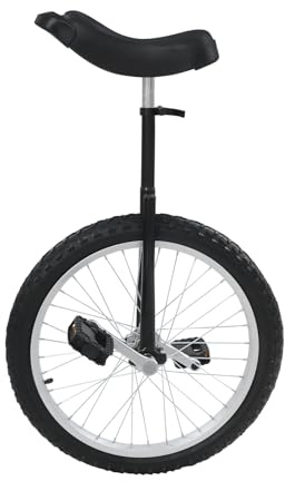 Xlsdlvcnxz 20 Inch Unicycle for Balance Training Outdoor Fitness with Adjustable Seat and Anti-Skid Tread (Black)