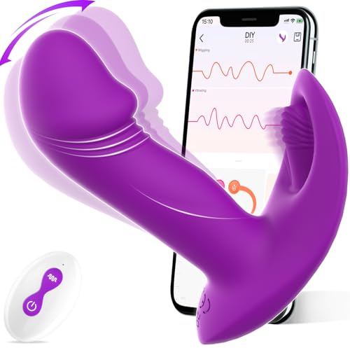 Vibromasseurs Feminin Clitoridien, Gode Femme Sex Vibro-masseur va et vient Mode D'oscillation 9x9 Sextoyse Femme Clitoridienne Sexes Toye Femmes à distance Vibrateures Sextoyse Couple Plaisir +APP
