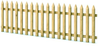 Gartenpirat Paquet de bois pour clôture à lattes Longueur 180 cm Hauteur 80 cm – Pin imprégné Lattes de clôture type C – Clôture de jardin complète avec verrous et vis