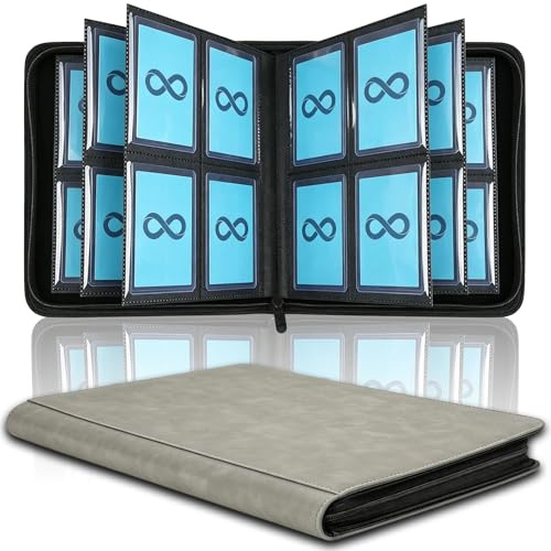 Toploader Álbum de tarjetas coleccionables para 112 tarjetas, 4 compartimentos, carpeta de carga superior, álbum de recortes para 3 x 4 pulgadas, álbum de recortes para tarjetas MTG, TCG y tarjetas