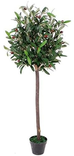 Leaf Design UK Artificial Olive Tree in Black Plastic Pot