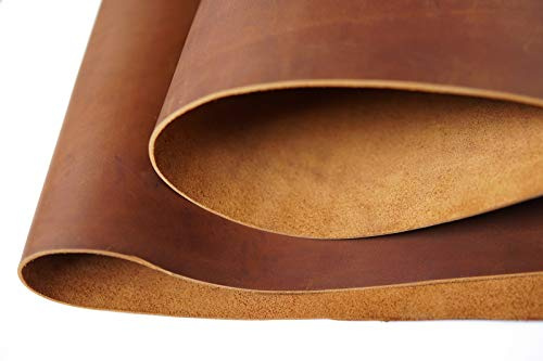 Cow-Hide Leather Bourbon Color Tooling Sewing Craft Leather Square 1.8-2.0mm Thick Cowhide Hobby Horse Handmade Arts Craft Leather Hide Supplies (6x12)