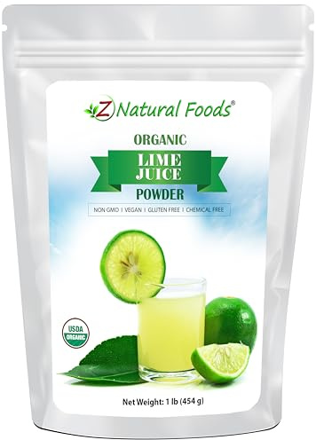 Z Natural Foods Organic Lime Juice Powder - Superfood Drink Mix, 1 lb