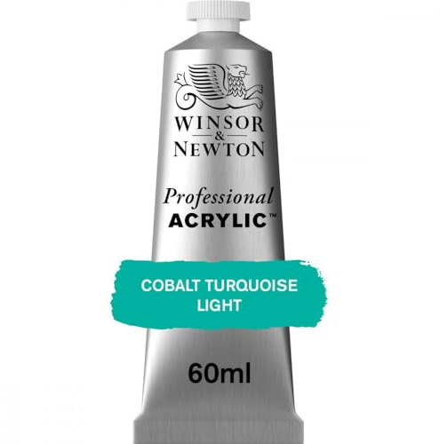 Winsor & Newton Professional Acrylic Paint, Cobalt Turquoise Light, 60 ml Tube