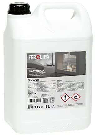 Bioetanolo Combustibile Inodore Vegetale per Biocamini FERQLIMA (1, 5 Litri)