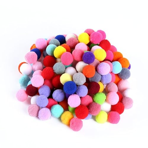 Yeesabella 200 Pcs Assorted Pom Poms, 1cm Colorful Portable Fluffy Pom Poms Balls Multicolor Fuzzy Craft Poms Ball for DIY Creative Crafts Decorations Arts Projects Small Polypropylene Lightweight