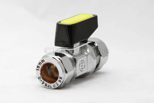 Team Controls Mini Gas Lever Ball Valve 15mm Gas Approved Isolating Valve