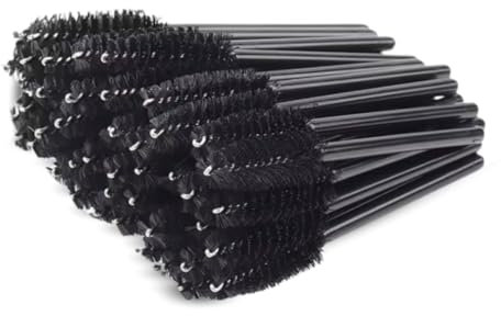 PARENCE - Set di 50 pennelli per ciglia semi-riutilizzabili - Fibra di silicone morbida premium - Pennelli per ciglia, strumento per il trucco del mascara - 50 pezzi (colore casuale)