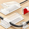 70-Pcs Cable Clips Self Adhesive: 50 Pcs Small + 20 Pcs Large Plastic Cable Tidy Cord for Cable Management - Sticky Wire Organiser for Desk Wall Home Office Outdoor Christmas String Lights (Clear)