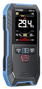 Fasizi Humidimètre à Bois Rechargeable sans Fil WMT10 pour Bois de Chauffage, Mur, béton, Brique, détecteur d'humidité, Enregistrement des données, Lampe de Poche