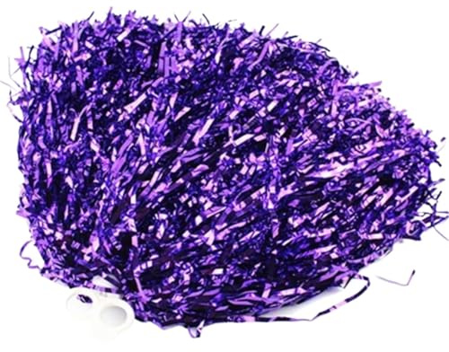 4 pezzi Pom da Cheerleading, anello di performance con maniglia, pompon ballo scolastico Per Cheerleading(PURPLE)