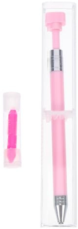 Homoyoyo Stylo à Pointiller Diamant Rotatif Compact et Facile à Ranger Design Ergonomique en Plastique Rose pour Nail Art et Tableaux de Diamants