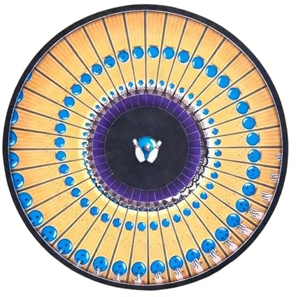 Skivspelsmatta | 30 cm optiska illusionstillbehör | Skivtallrik matta Dj Slipmats, skivspelare tallrik vinyl halkskydd för konstdisplay musikalisk lyssning ljudutrustning samlare familj, Bowling
