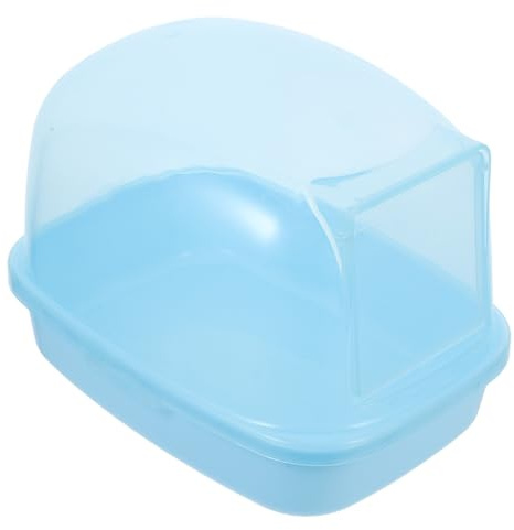 SOLUSTRE Baño de Arena para Chinchillas y Jerbos, Bañera de Plástico Fácil de Limpiar Diseño Compacto para Pequeños Animales