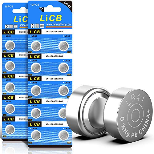 LiCB 20 Pack LR41 AG3 392 384 192 Battery 1.5V Button Coin Cell Batteries