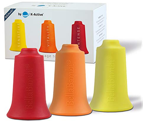 BellaBambi® Schröpfcups by K-Active | Trio original | Cupping Set für innovative Unterdruckmassage | Cups für Massage, Faszientherapie und vieles mehr