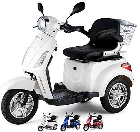 VELECO ZT15 Scooter elettrico 3 ruote Disabili Anziani 12km/h 900W BIANCO